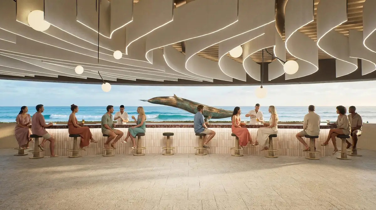 Beach Club overlooking the ocean